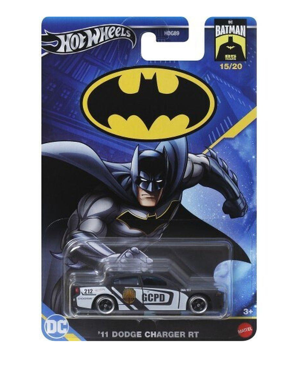 Hot Wheels Die-Cast 1:64 Batman -  '11 Dodge Charger RT